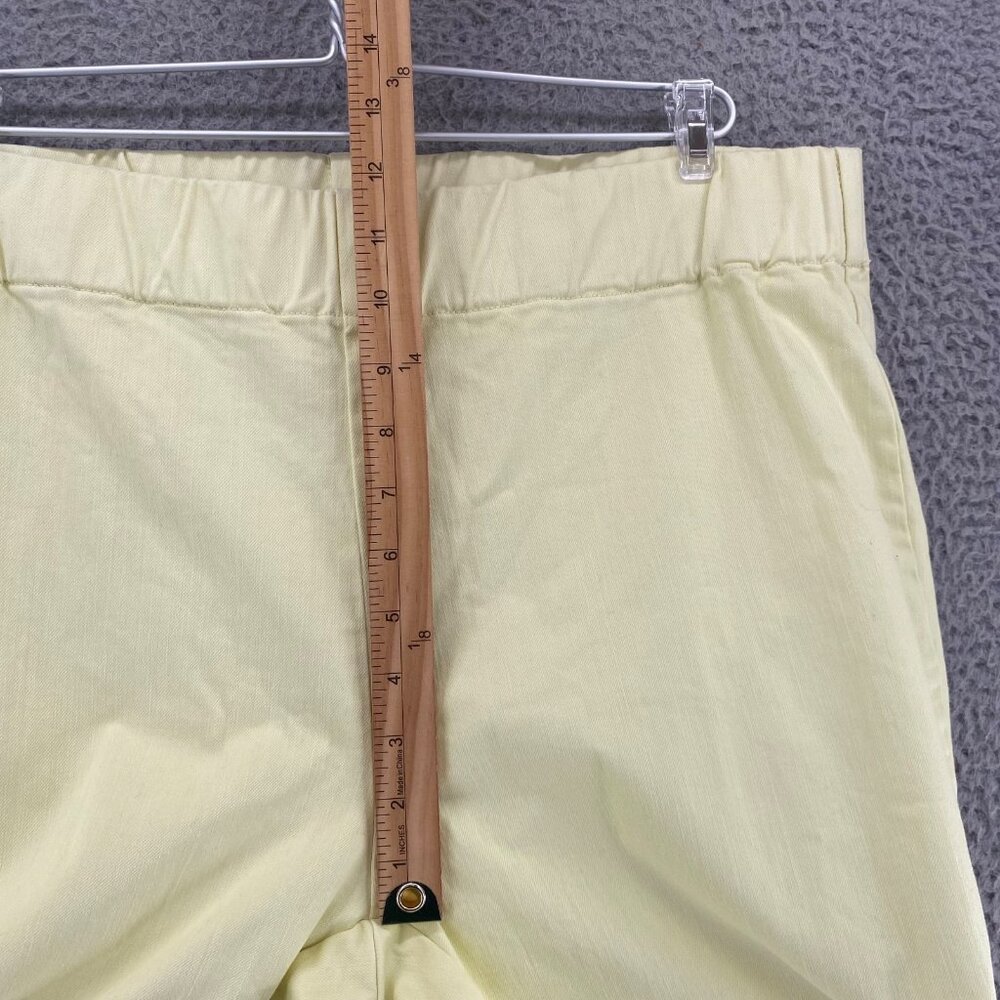 Soft Surroundings Light Yellow Skinny Pants with Button Hem - Picture 7 of 11